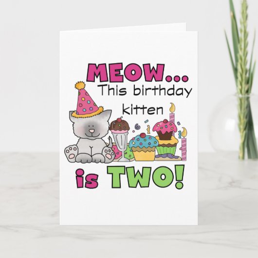 2. Kitten Geburtstagsgeschenke und Geschenke Karte (Vorderseite)