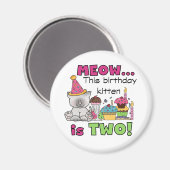 2. Kitten Geburtstagsgeschenke und Geschenke Magnet (Vorderseite/Rückseite)