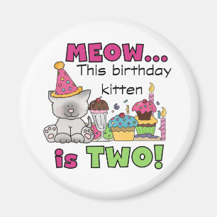 2. Kitten Geburtstagsgeschenke und Geschenke Magnet
