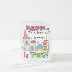 2. Kitten Geburtstagsgeschenke und Geschenke Mattglastasse