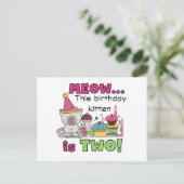 2. Kitten Geburtstagsgeschenke und Geschenke Postkarte (Stehend Vorderseite)