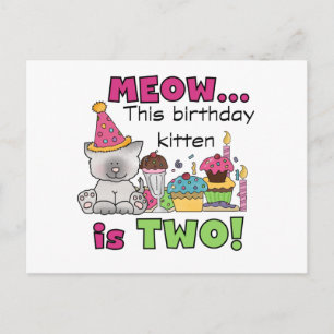 2. Kitten Geburtstagsgeschenke und Geschenke Postkarte