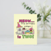 2. Kitten Geburtstagsgeschenke und Geschenke Postkarte (Stehend Vorderseite)