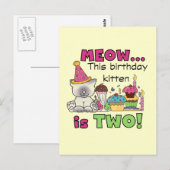 2. Kitten Geburtstagsgeschenke und Geschenke Postkarte (Vorne/Hinten)