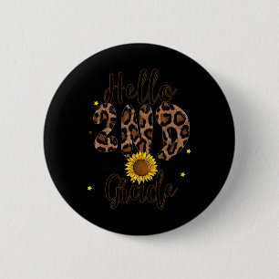 2. Klasse 1 Schullehrer Leopard Print Button