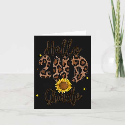 2. Klasse 1 Schullehrer Leopard Print Karte (Vorderseite)