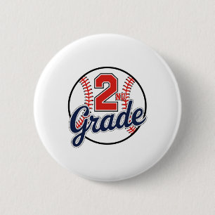 2. Klasse Baseball Zurück zur Schule Baseballspiel Button