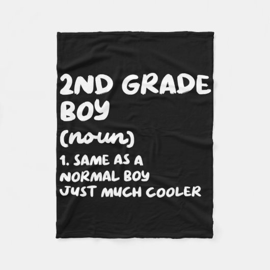 2. Klasse Boy Definition Spaß zurück zum Studium Fleecedecke (Vorderseite)