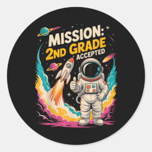 2. Klasse der Astronauten Kids Sc Runder Aufkleber