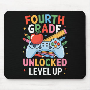 2. Klasse freigeschaltet Level Up Gamer Kids Junge Mousepad