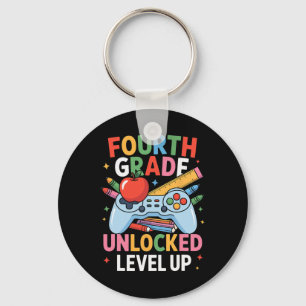 2. Klasse freigeschaltet Level Up Gamer Kids Junge Schlüsselanhänger