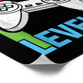 2. Klasse freigeschaltet Level Up Videospieler Jun Poster (Ecke)