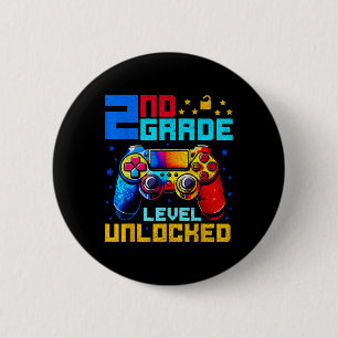 2. Klasse freigeschalteter Gamer Erster Schultag Button