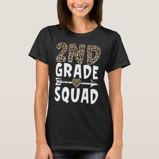 2. Klasse Gruppe Leopard Zweitklasslehrer Schüler T-Shirt (Vorderseite)