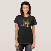 2. Klasse Hallo zweite Klasse zurück zur Schule Le T-Shirt (Vorne ganz)