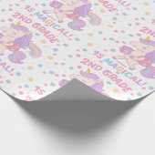 2. Klasse ist magisch zurück zur Schule Unicorn Geschenkpapier (Ecke)