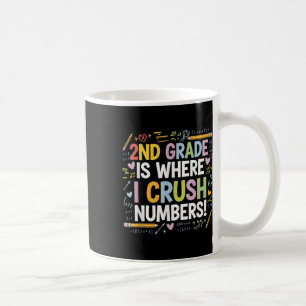 2. Klasse ist, wo ich Zahlen zermalme Mathe Zurück Kaffeetasse