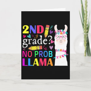 2. Klasse Kein Prob-Llama Lehrer Schüler Erster Ta Karte