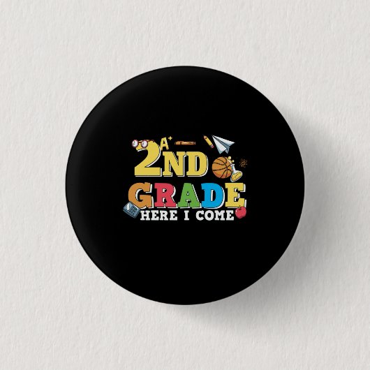 2. Klasse Lehrer 2. Klasse Hier komme ich Button (Vorderseite)