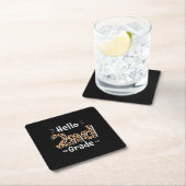 2. Klasse Lehrer Hallo Leopard 2. Klasse Rechteckiger Pappuntersetzer (Vor Ort)
