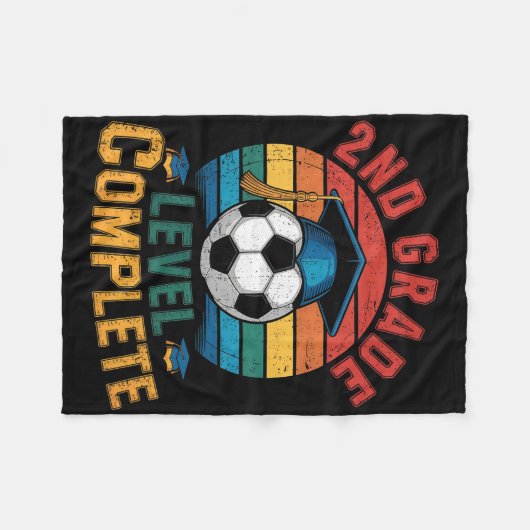 2. Klasse Level Complete Soccer Junge Mädchen Letz Fleecedecke (Vorderseite (Horizontal))