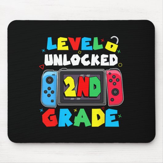 2. Klasse Level freigeschalteter Videospieler Jung Mousepad (Vorne)