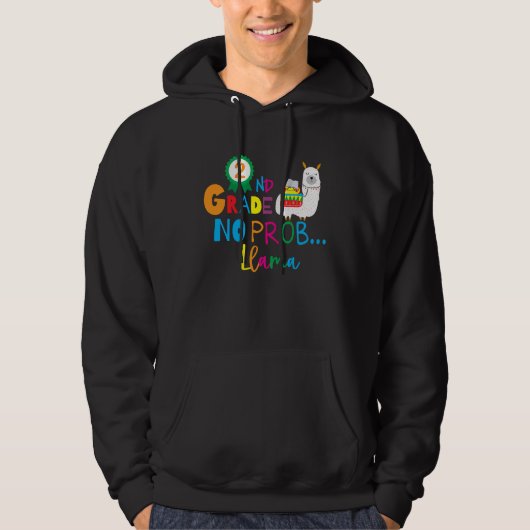 2. Klasse No prob llama Zurück zur Schule 2021 202 Hoodie (Vorderseite)
