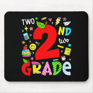 2. Klasse Retro-bunt zurück zur Schule Mousepad
