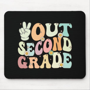 2. Klasse Retro Groovy letzten Tag der Schule 2 Mousepad