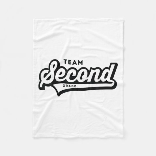 2. Klasse Team Schule Lehrer Zweiter Baseball Stil Fleecedecke (Vorderseite)
