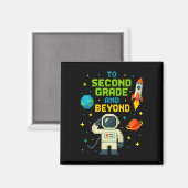2. Klasse und weiter als Astronaut Space Boys Game Magnet (Vorderseite/Rückseite)