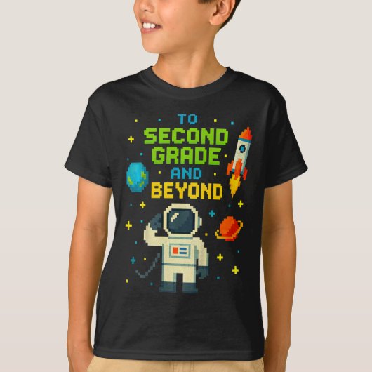 2. Klasse und weiter als Astronaut Space Boys Game T-Shirt (Vorderseite)