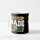 2. Klasse Vibes Funny Back To School Groovy Kaffeetasse (Vorderseite Links)