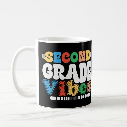 2. Klasse Vibes Funny Back To School Groovy Kaffeetasse (Links)