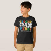 2. Klasse Vibes Funny Back To School Groovy T-Shirt (Vorne ganz)