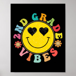 2. Klasse Vibes Glückliches Gesicht Lächeln Gesche Poster