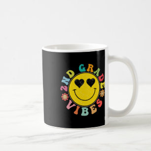 2. Klasse Vibes Happy Face Smile Geschenk zurück S Kaffeetasse