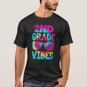 2. Klasse Vibes Tie Dye Erster Schultag Lehrer T-Shirt