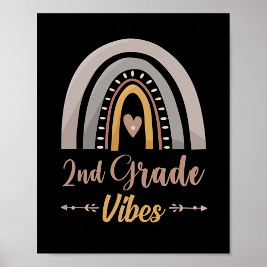 2. Klasse Vibes zweite Klasse zurück zur Schule Poster (Vorne)