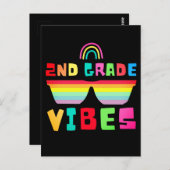 2. Klasse zurück zum Lehrer und Student Postkarte (Vorne/Hinten)