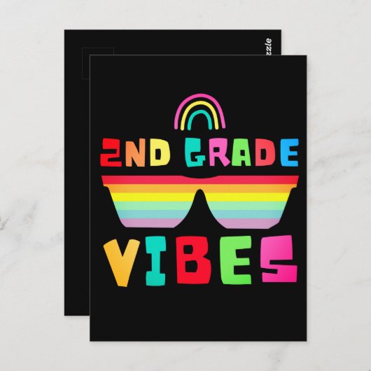 2. Klasse zurück zum Lehrer und Student Postkarte (Vorne/Hinten)