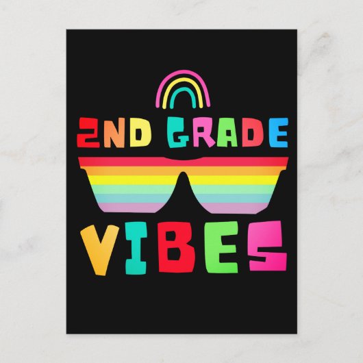 2. Klasse zurück zum Lehrer und Student Postkarte (Vorderseite)