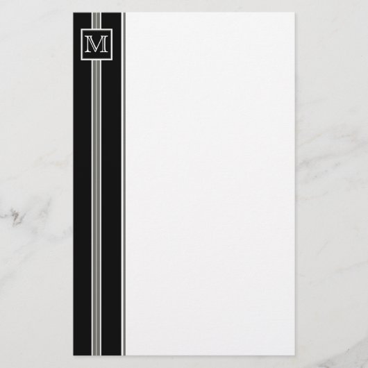 (2) Klassische Striptastaterie für Monogramm Briefpapier (Vorderseite)