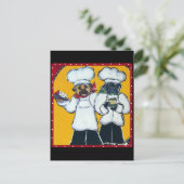 2 KOCH MOPS POSTKARTE (Stehend Vorderseite)