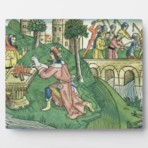 2 Könige 16 9-16 Das Volk von Damaskus wird c Fotoplatte