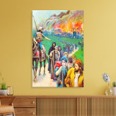 2 Könige 25 Judah Gefangen zur Babylon-Leinwand Leinwanddruck (Insitu (Wohnzimmer))