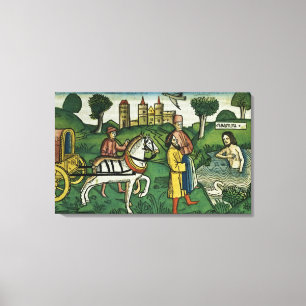 2 Könige 5 14 die Reinigung von Naaman, vom 'NU Leinwanddruck