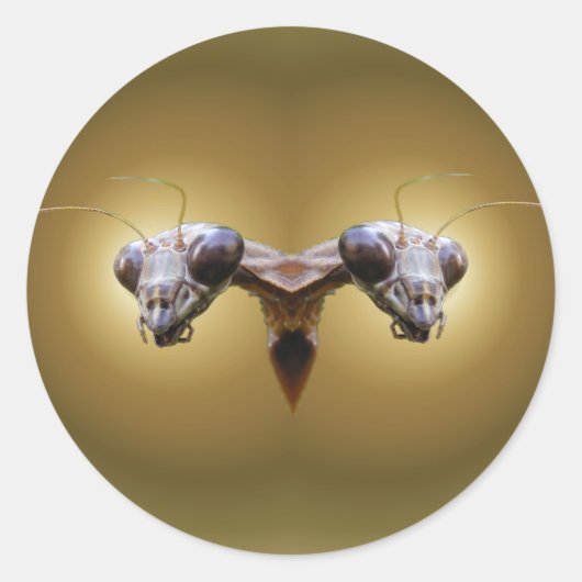 2 Kopf Mantis ~ Aufkleber (Vorderseite)