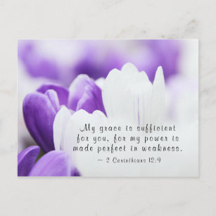 2 Korinthen 12:9 Mein Grace ist ausreichend für Si Postkarte