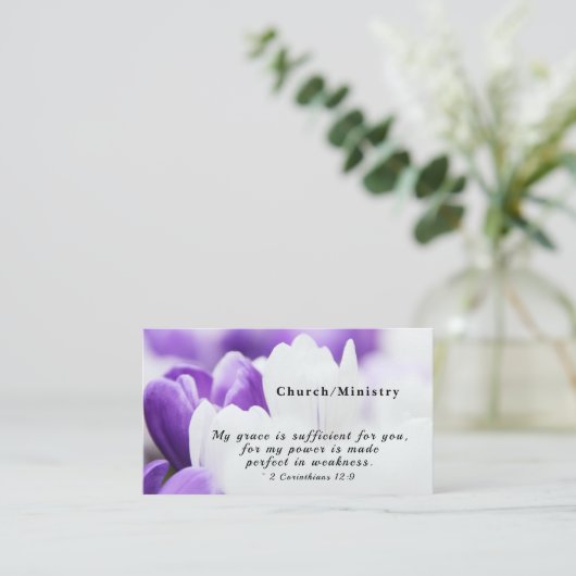 2 Korinthen 12:9 Mein Grace ist ausreichend für Si Visitenkarte (Stehend Vorderseite)